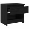 vidaXL Armadio da Notte con cassetto 2 pcs Rovere Nero 40 x 30 x 39 cm