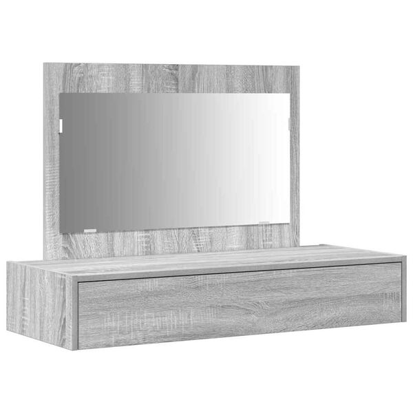 vidaXL Tavolo da Trucco Grigio 100 x 40 x 70 cm Legno multistrato