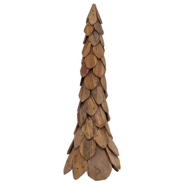 vidaXL Albero di Natale Marrone 110 cm Legno massello di teak