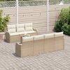 vidaXL Set Divano da Giardino con cuscino 8 pcs Beige polyrattan