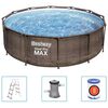 Bestway Set Piscina Rotonda Steel Pro MAX Deluxe Series 366x100 cm