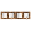 vidaXL Cancello per cani con supporti 4 pcs Rovere Fumo 60 x 60 cm