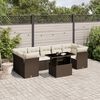 vidaXL Set Divani da Giardino 8 pz con Cuscini Marrone in Polyrattan