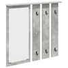 vidaXL Appendiabiti a muro A parete Grigio cemento 84 x 10 x 80 cm
