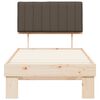 vidaXL Letto con Testiera Rivestita Talpa 90 x 200 cm Pino massello