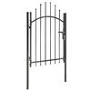 vidaXL Cancello da Giardino Woerden in Acciaio 1x1,25m Nero