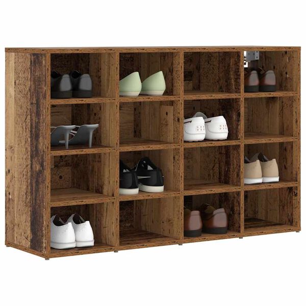 vidaXL Mobile per scarpe Legno vecchio 103 x 30 x 67 cm