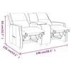 vidaXL Divano Reclinabile 2 Posti Portabicchieri Marrone in Similpelle