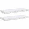vidaXL Scaffale da parete 2 pz Marmo Bianco 60 x 23,5 x 3,8 cm