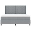 vidaXL Letto a molle con materasso Grigio chiaro 180 x 200 cm Tessuto