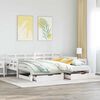 vidaXL Letto Estraibile con Cassetti senza Materasso Bianco 80x200 cm
