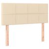 vidaXL Testiera Crema 100x5x78/88 cm in Tessuto