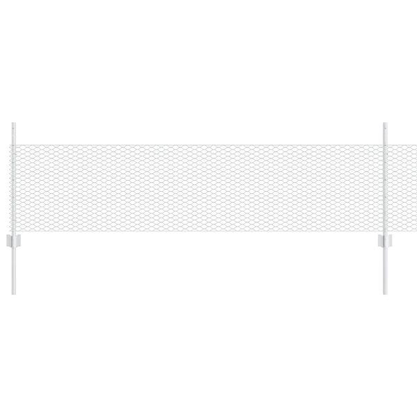 vidaXL Recinzione con Posto Argento 0,5 x 25 m Acciaio