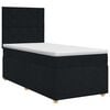 vidaXL Letto box spring con materasso Nero 100 x 200 cm Tessuto