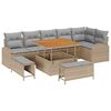 vidaXL Set Divano da Giardino 9 pz 8-Numero di posti