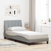 vidaXL Giroletto senza Materasso Hanko Grigio Chiaro 90x190 cm Tessuto