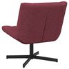 vidaXL Sedia girevole Rosso Vino 63 x 75 x 76 cm Tessuto