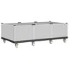 vidaXL Fioriera da Giardino con Ruote Bianca 150x80x54 cm in PP