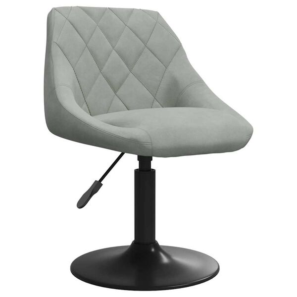 vidaXL Sedie da Pranzo Girevoli 6 pz Grigio Chiaro in Velluto