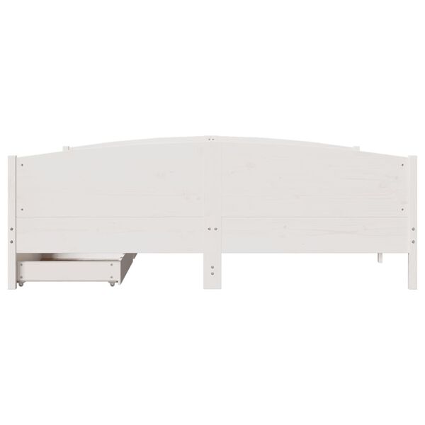 vidaXL Letto senza Materasso Bianco 160x200 cm Legno Massello di Pino