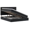 vidaXL Letto con contenitore e materasso Nero 180 x 200 cm Velluto