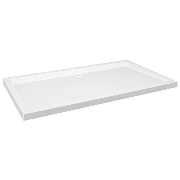vidaXL Piatto Doccia in ABS Rettangolare Bianco 70x120 cm