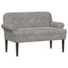 vidaXL Loveseat con bottoni imbottiti Grigio Chiaro 120 x 66 x 78 cm