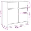 vidaXL Credenza con Cassetto Legno Antico 80x34x76 cm in Truciolato