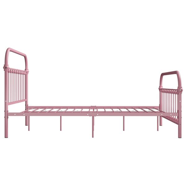vidaXL Giroletto Rosa in Metallo 140x200 cm