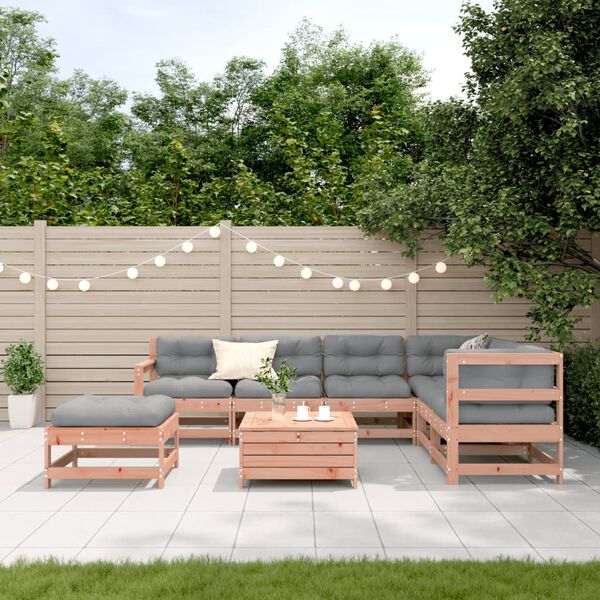 vidaXL Set Divani Giardino 8 pz con Cuscini Legno Massello di Douglas