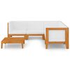 vidaXL Set Divani da Giardino 6 pz con Cuscini in Massello di Acacia