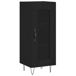 vidaXL Credenza Nero 34,5x34x90 cm in Legno Multistrato