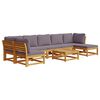 vidaXL Set Salotto da Giardino 8 pz con Cuscini Legno Massello Acacia