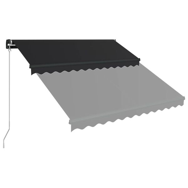 vidaXL Tenda da Sole Retrattile Manuale 300x250 cm Antracite