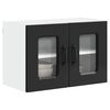 vidaXL Mobile da cucina Kalmar 2 pcs Nero 60 x 31 x 40 cm