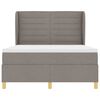 vidaXL Letto con molle e materasso Grigio Scuro 90x190 cm Tessuto