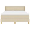 vidaXL Letto a molle con materasso Crema 200 x 160 cm Poliestere