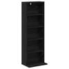vidaXL Mobile per CD Rovere Nero 33 x 23,5 x 97,5 cm