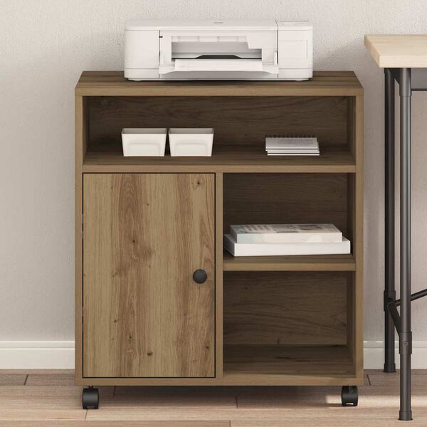 vidaXL Supporto per Stampante rovere artigianale 60 x 50 x 67 cm