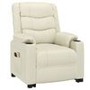vidaXL Poltrona Alzapersona Massaggiante Crema in Similpelle