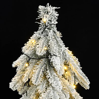vidaXL Albero di Natale Artificiale con 300 LED e Neve Floccata 180 cm