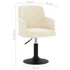 vidaXL Sedie da Pranzo Girevoli 2 pz Crema in Velluto