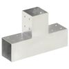 vidaXL Connettore per Pali a Forma di T in Metallo Zincato 81x81 mm