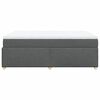 vidaXL Giroletto a Molle con Materasso Grigio Scuro 160x200 cm Tessuto