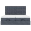 vidaXL Struttura Letto Pouf con Materassi 160x200 cm in Velluto