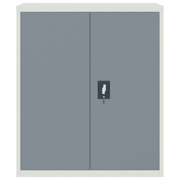 vidaXL Schedario Grigio Chiaro e Grigio Scuro 90x40x105 cm in Acciaio