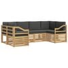 vidaXL Set divano sezionale 6 pcs Bianco e Antracite