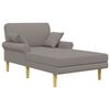 vidaXL Chaise longue Tortora Tessuto