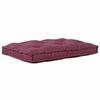 vidaXL Cuscino per Divano Pallet Bordeaux 120 x 80 x 12 cm Tessuto