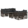 vidaXL Set Divano da Giardino 6 pz Grigio polyrattan
